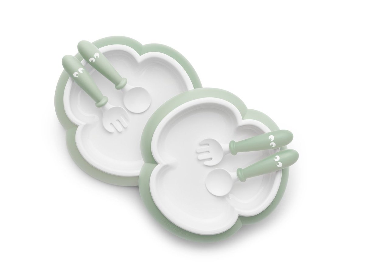 Baby Plate, Spoon and Fork, 2 sets - Babybjorn - Morgon