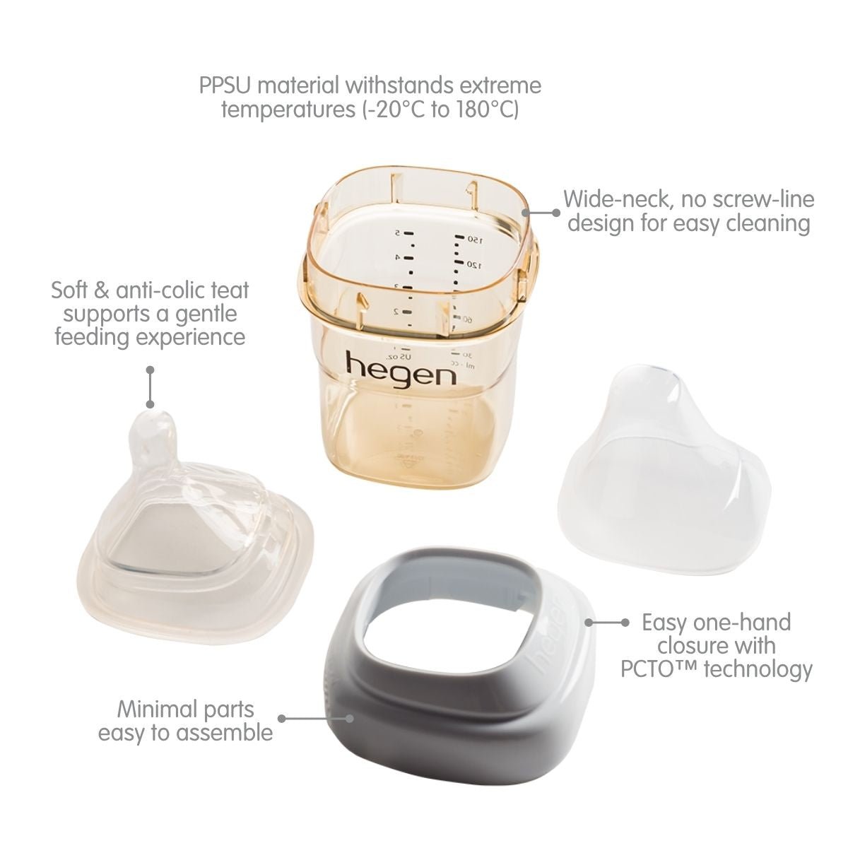 Hegen Newborn Bottles Set (Twin pack) - Morgon - Morgon