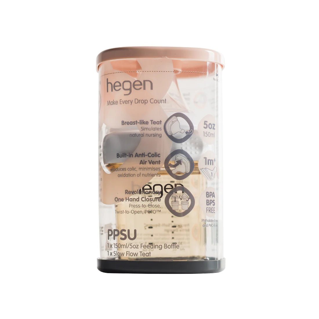 Hegen PCTO™ 150ml Feeding Bottle PPSU with Slow Flow Teat - Hegen - Morgon