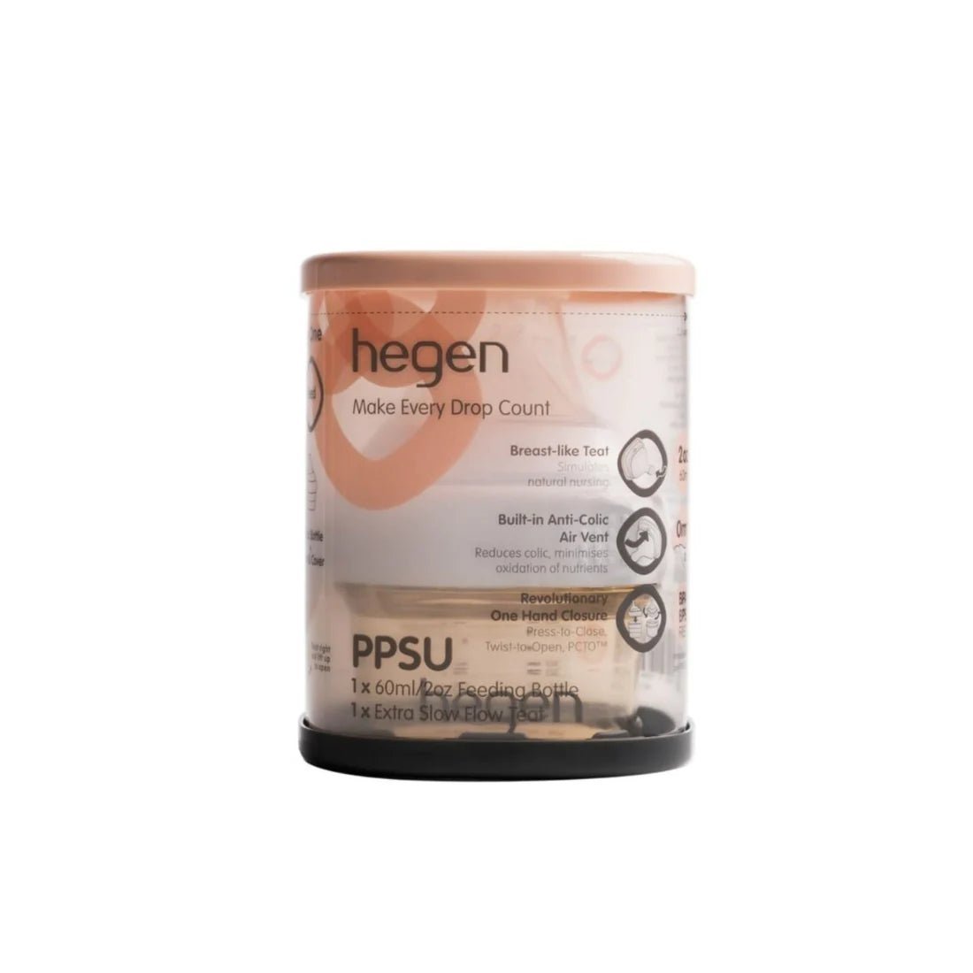 Hegen PCTO™ 60ml Feeding Bottle PPSU WHITE with Extra Slow Flow Teat - Hegen - Morgon